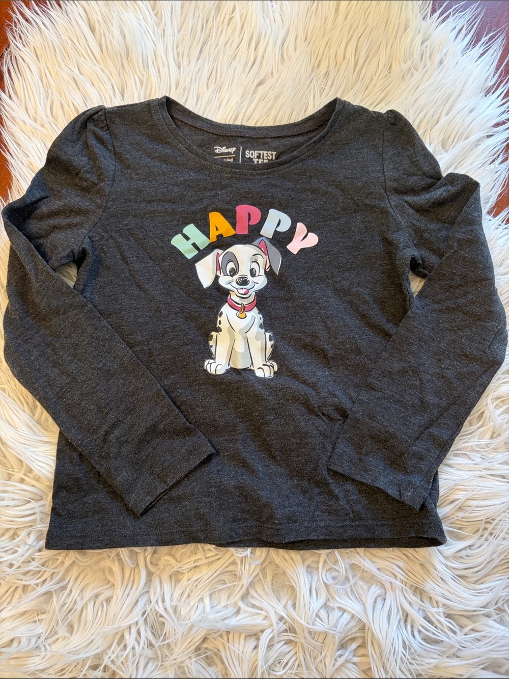 Disney Charcoal Gray 'Happy' Dalmatian Long Sleeve Tee